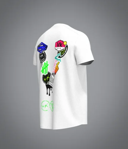 Stick The World White T Shirt 2