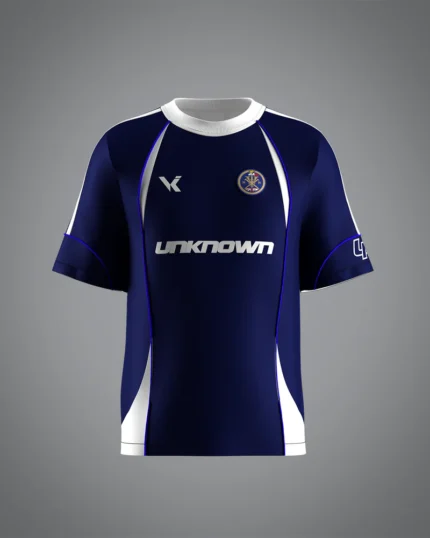 VRUNK X UNKNOWN FOOTBALL TEE BLUE 1
